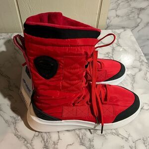 Pajar Exo Light NYO Puff Red & Black High Snow Boot Waterproof Size 10